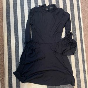 Flare sleeves topshop black dress